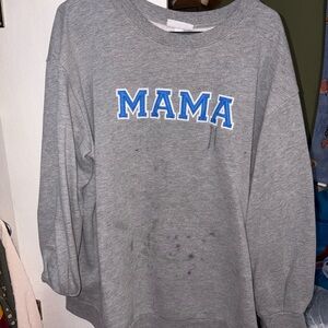 Gray 'MAMA' Sweatshirt